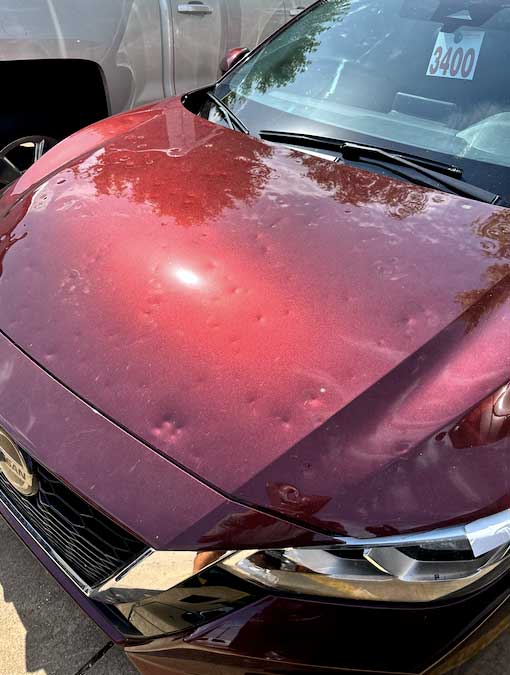 'total loss' insurance claim on auto hail damage oklahoma city