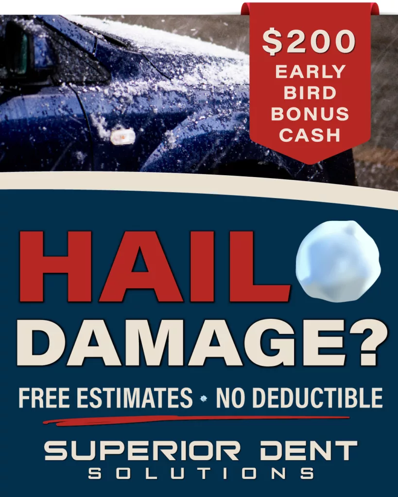 $200 Cash Back on Full Auto Hail Repair - Austin, TX.